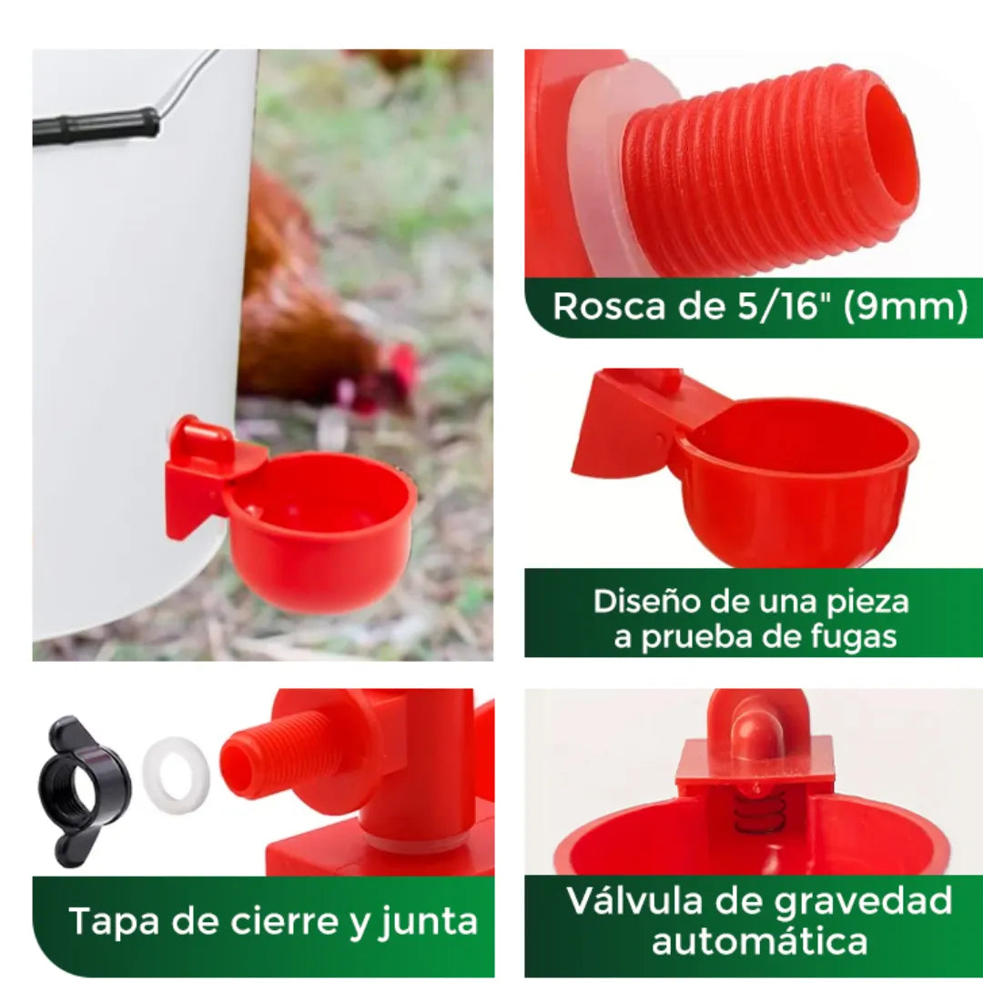 Bebedero AutoFresh para Aves de Corral