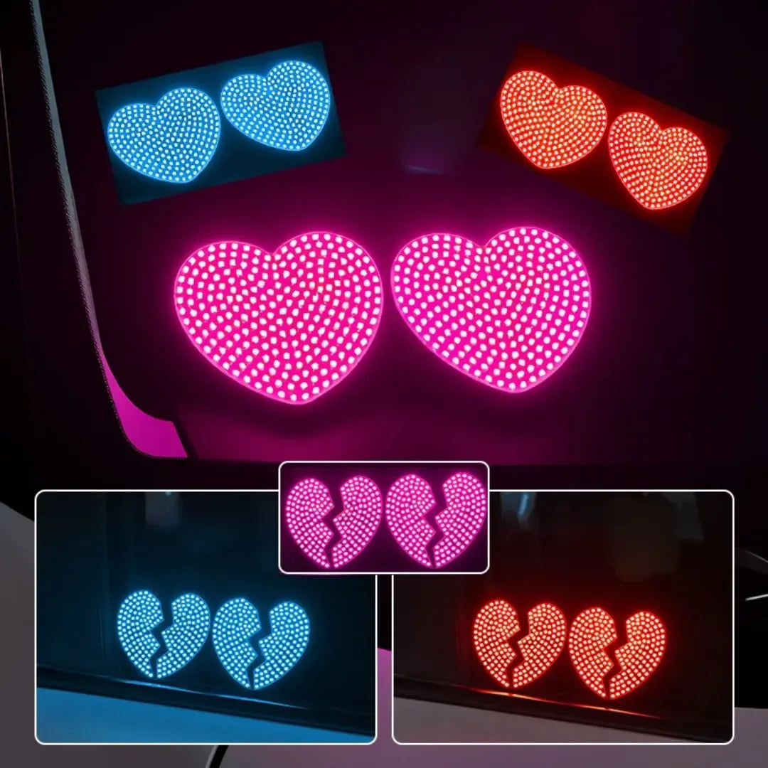 Corazón LED para Carro: tu estilo brilla de noche
