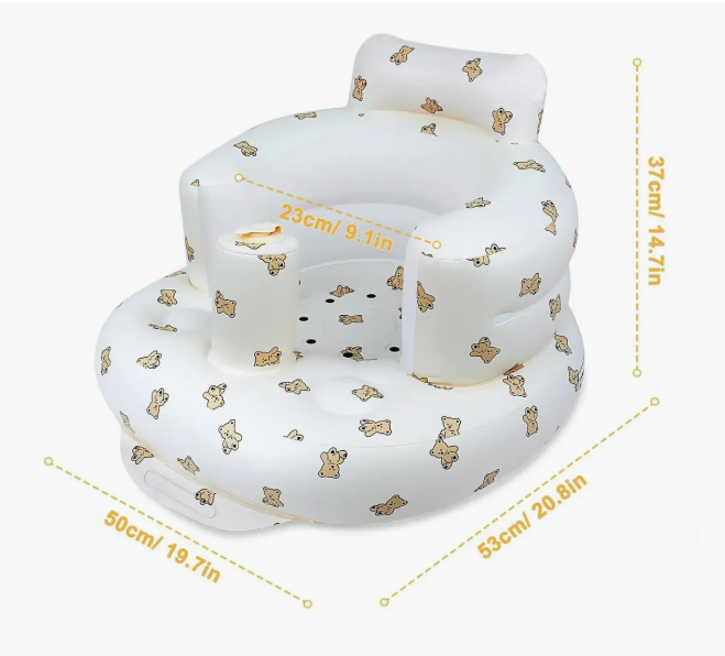 Asiento Inflable de Bebé Antivuelco + Sistema de aire
