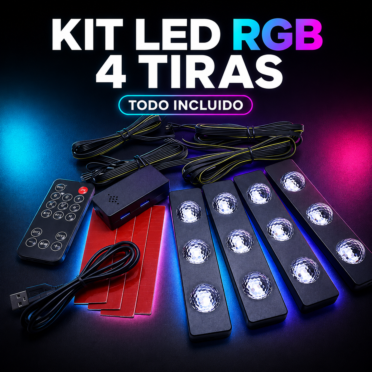 Luces LED RGB para Carro: enciende tu estilo