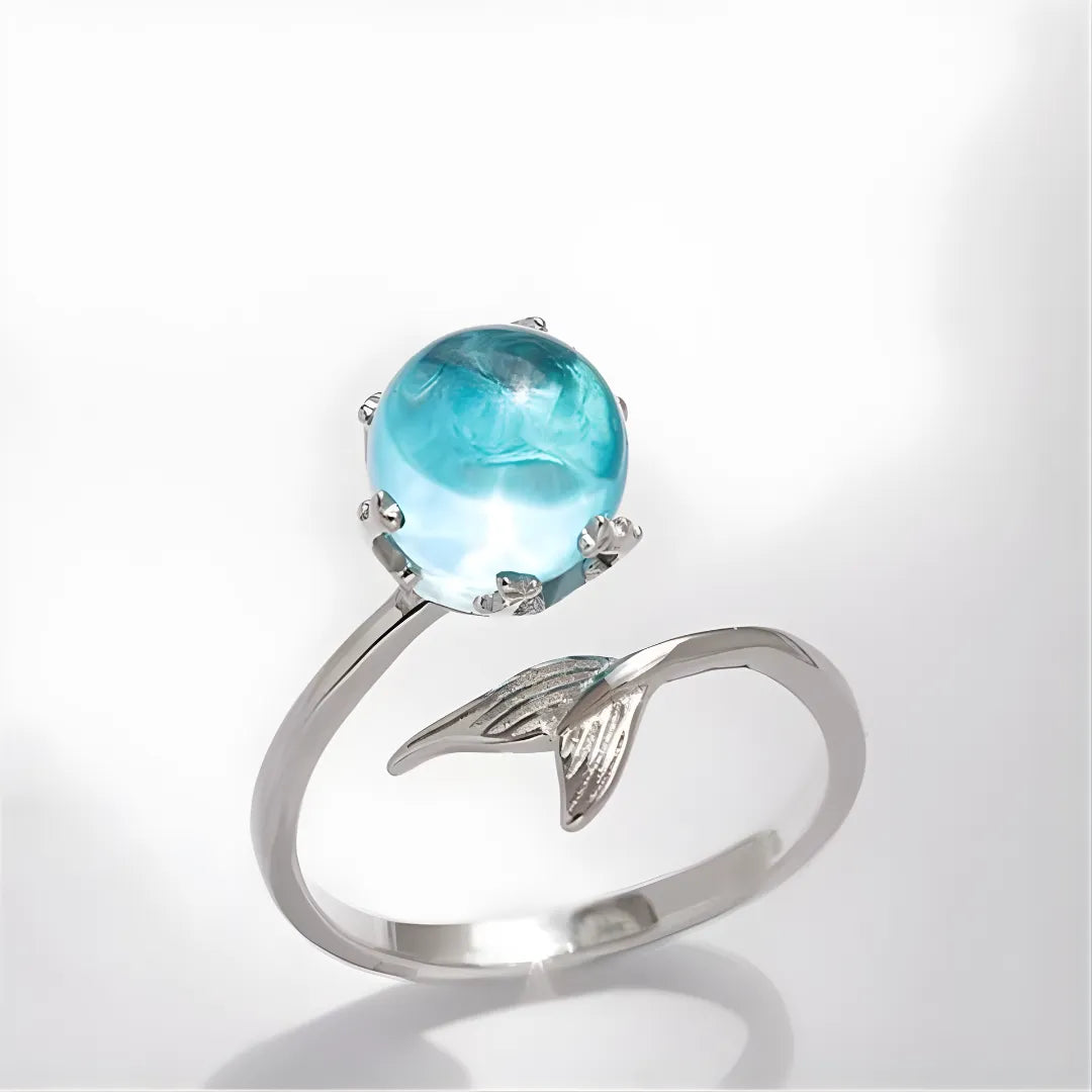 Anillo de sirena lleva el océano en tu mano