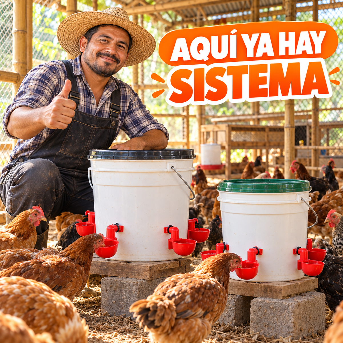 Kit de Bebederos x5 - Sistema  de Relleno Automático