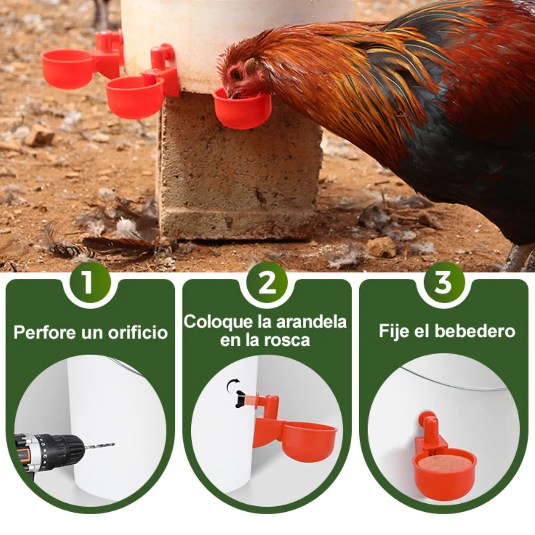 Bebedero AutoFresh para Aves de Corral