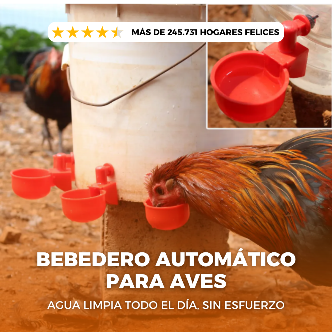 Bebedero AutoFresh para Aves de Corral