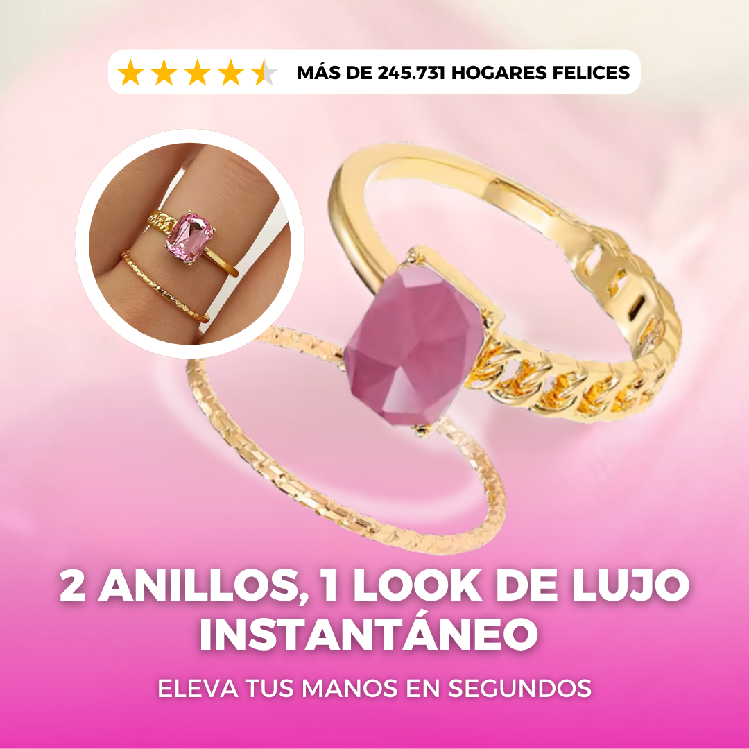 ANILLO CUADRADO + DELGADO: EL DUO QUE ROBA MIRADAS