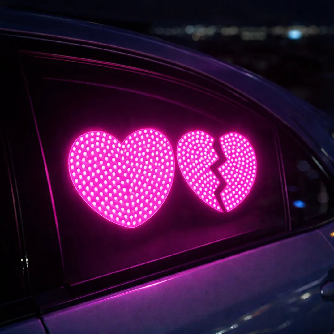 Corazón LED para Carro: tu estilo brilla de noche