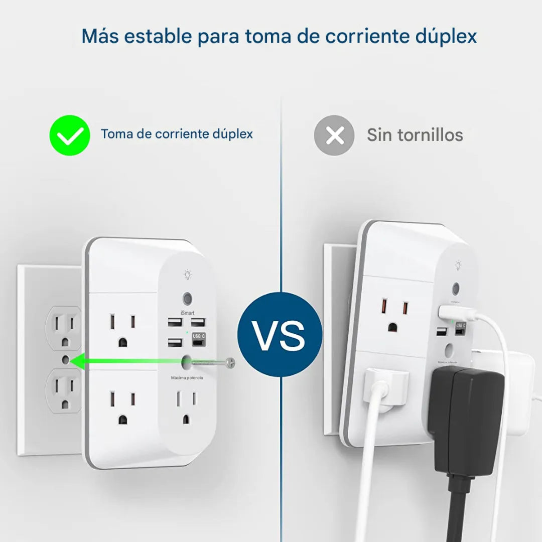 Enchufe inteligente con luz nocturna: Ordena tu espacio en segundos