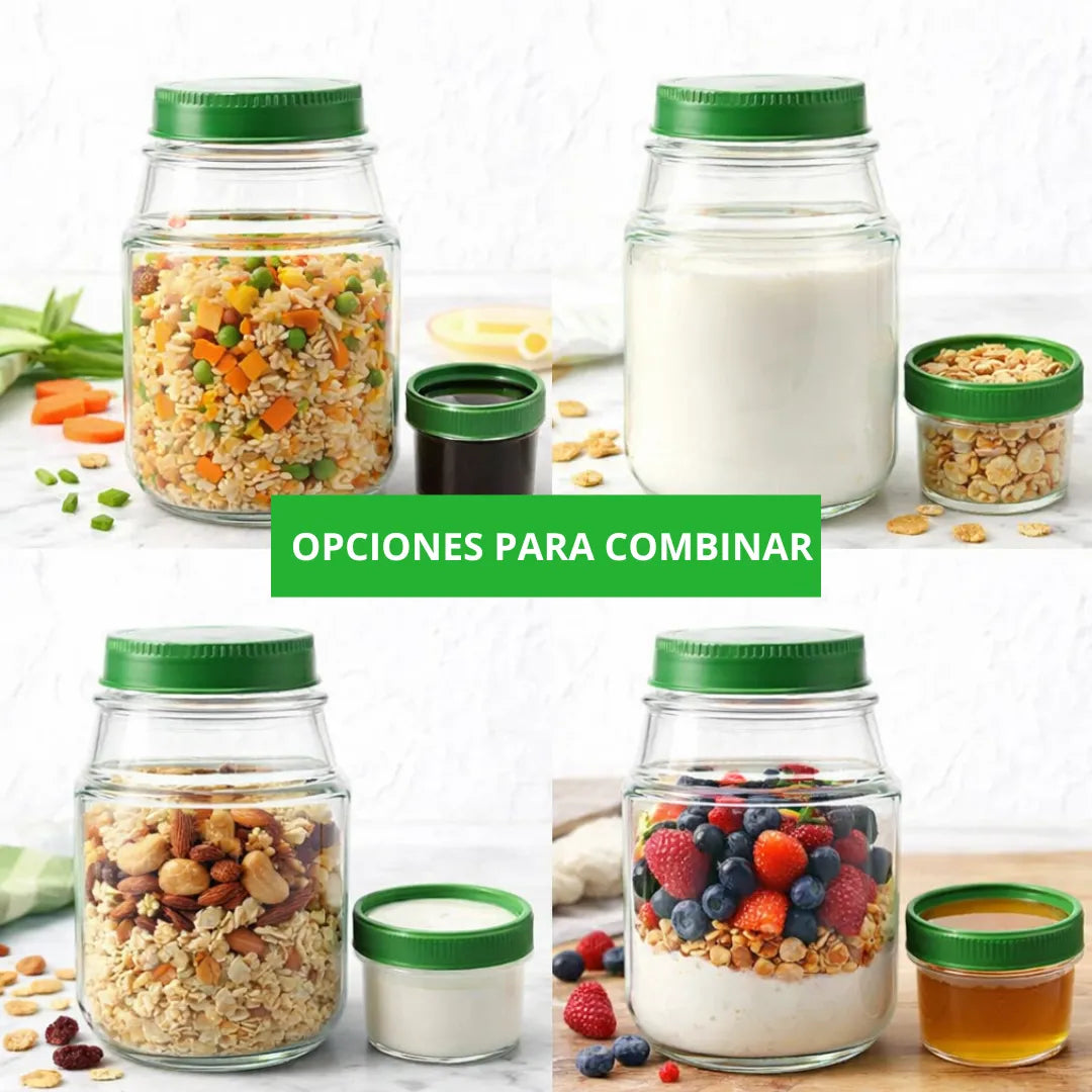 FRASCO PARA ENSALADAS: PREPARA, CONSERVA Y DISFRUTA EN MINUTOS