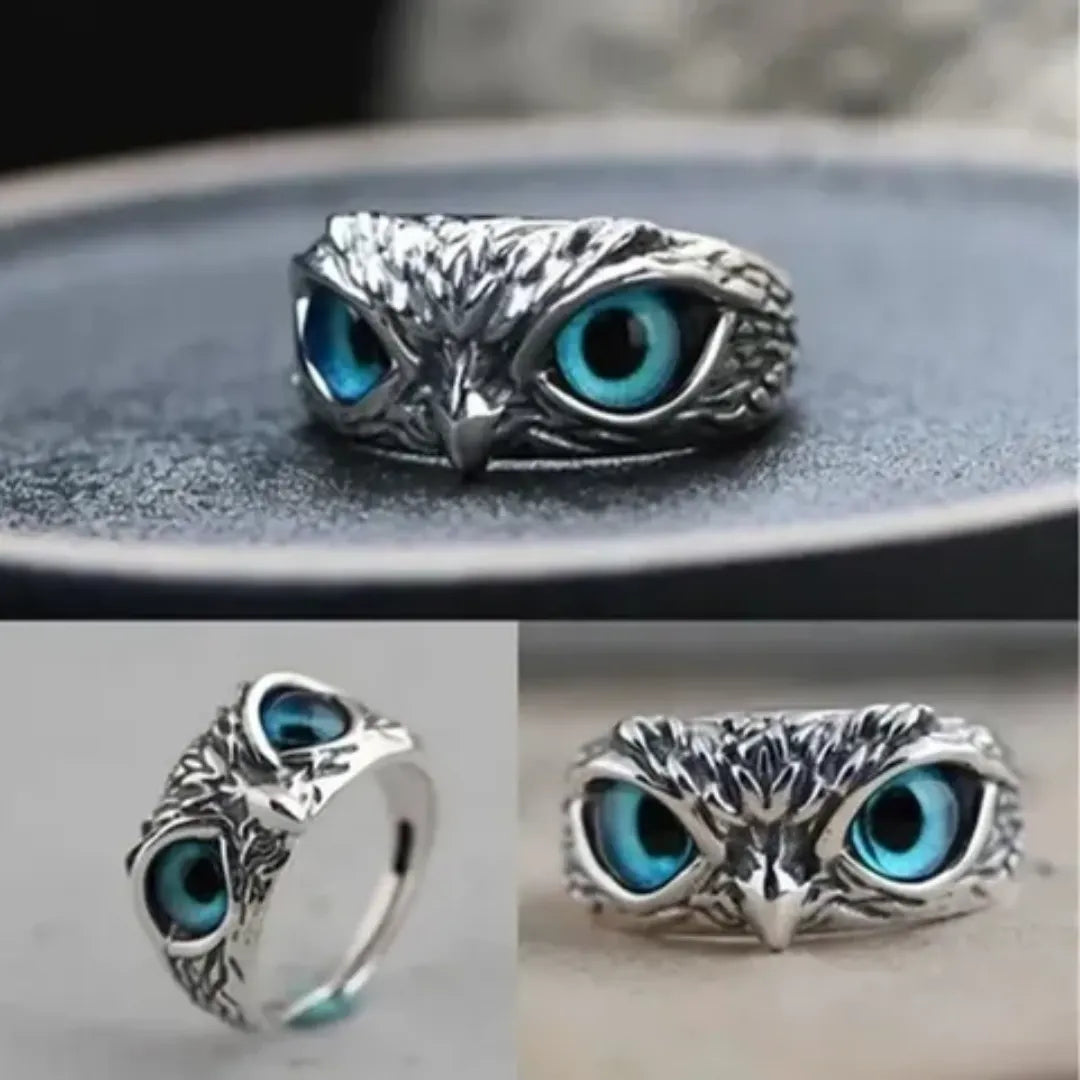 ANILLO AJUSTABLE DE BÚHO QUE BRILLA EN LA OSCURIDAD