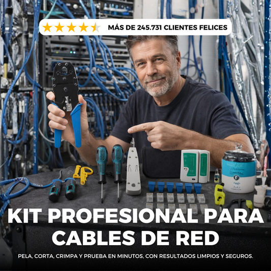 Kit completo para reparar cables de red en minutos