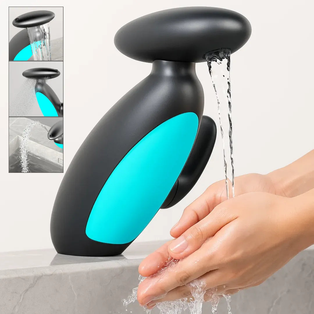 Grifo 4 en 1 multifuncional, grifo de agua caliente y fría con luz led