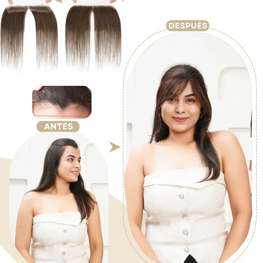 Frontal con Flequillo y Laterales Largos 100% Humano