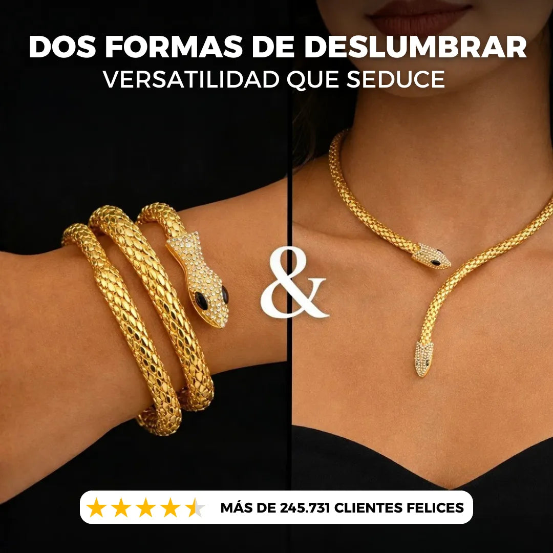Joya Serpiente 2 en 1 Collar y Brazalete