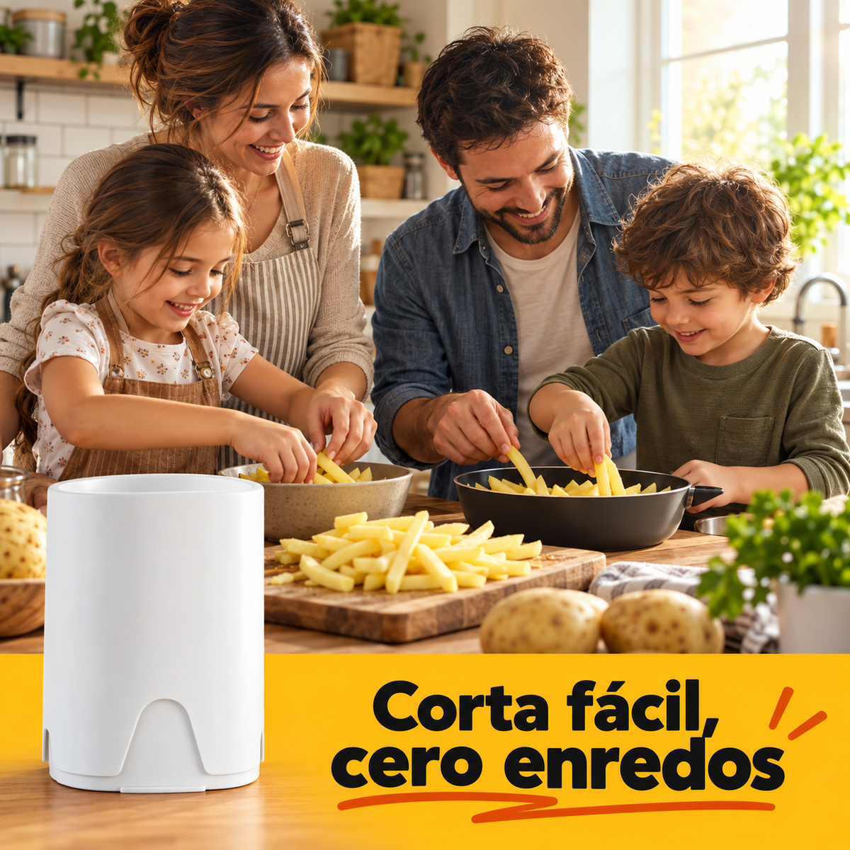 Cortador de Papas y Vegetales - Sin Cuchillo ni Complicaciones