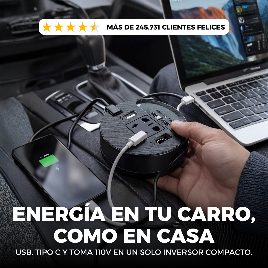 Inversor De Corriente: Carga todo a la vez en el vehículo