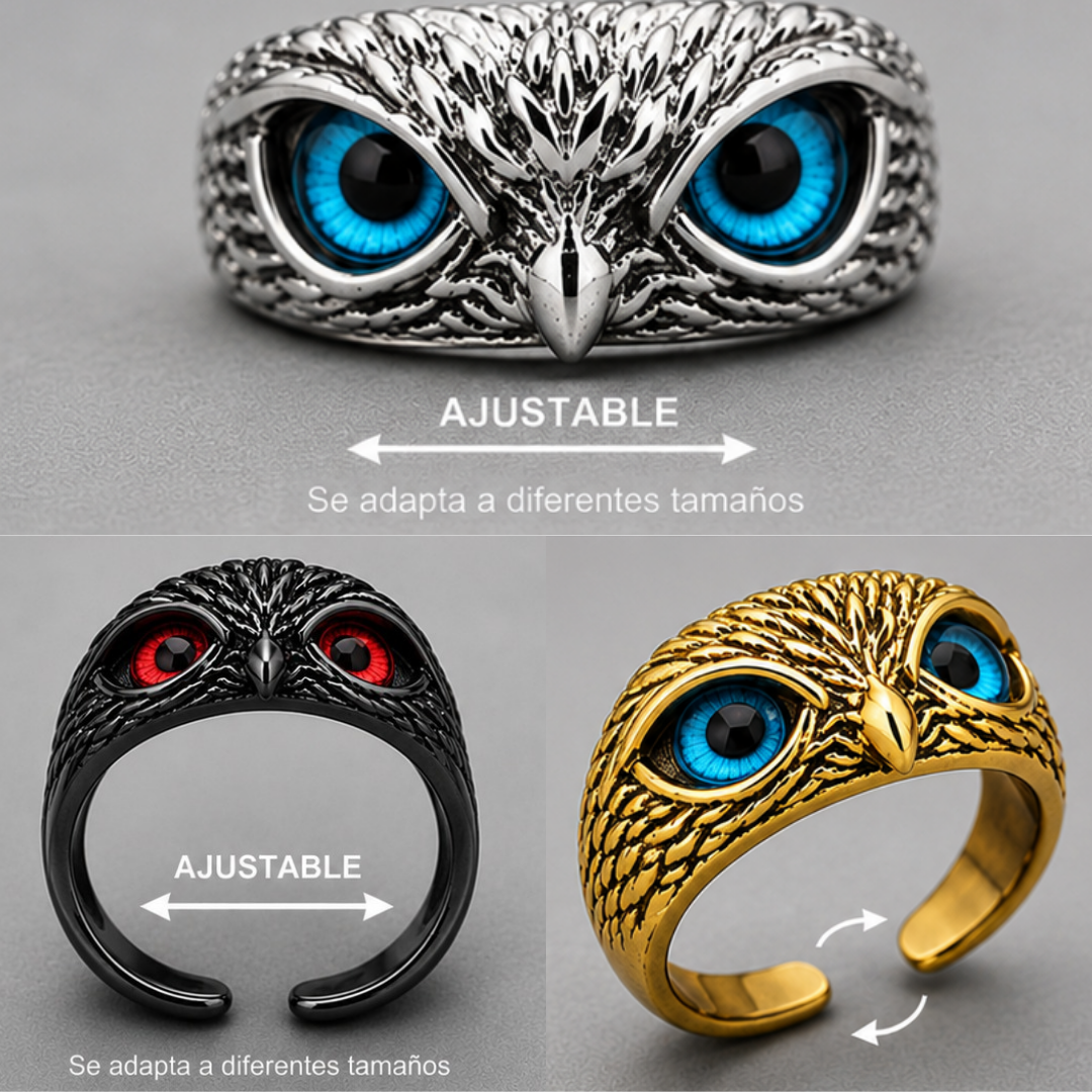 SET X3 ANILLOS LLEVA CONTIGO EL PODER DEL BÚHO