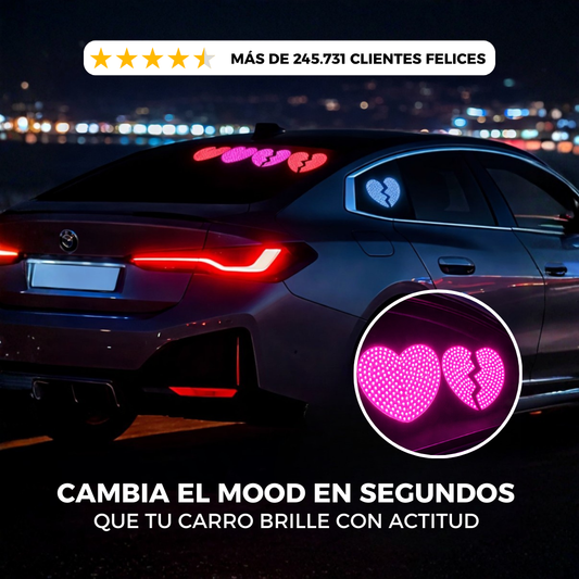 Corazón LED para Carro: tu estilo brilla de noche