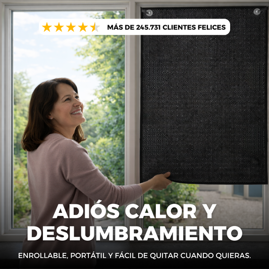 CORTINA PORTÁTIL ENROLLABLE: FÁCIL DE PONER