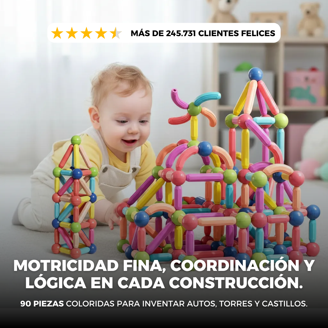 90 piezas magnéticas que despiertan su creatividad