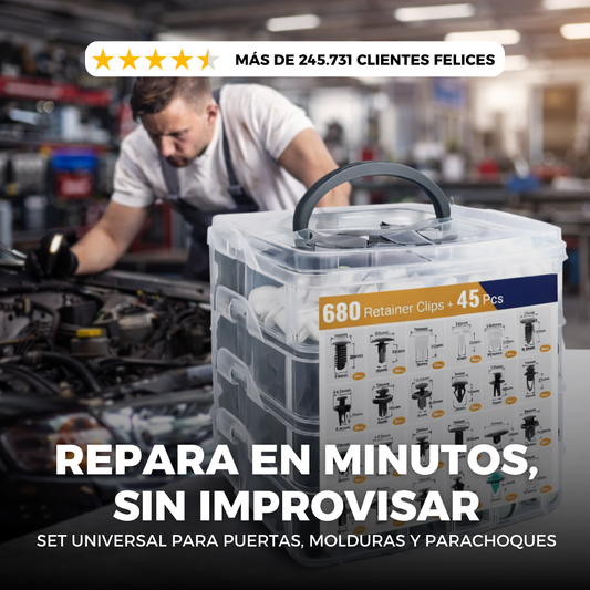 Kit 680 Clips Automotrices: ¡Repara Sin Complicarte!