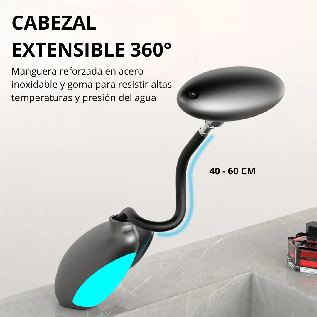 Grifo 4 en 1 multifuncional, grifo de agua caliente y fría con luz led