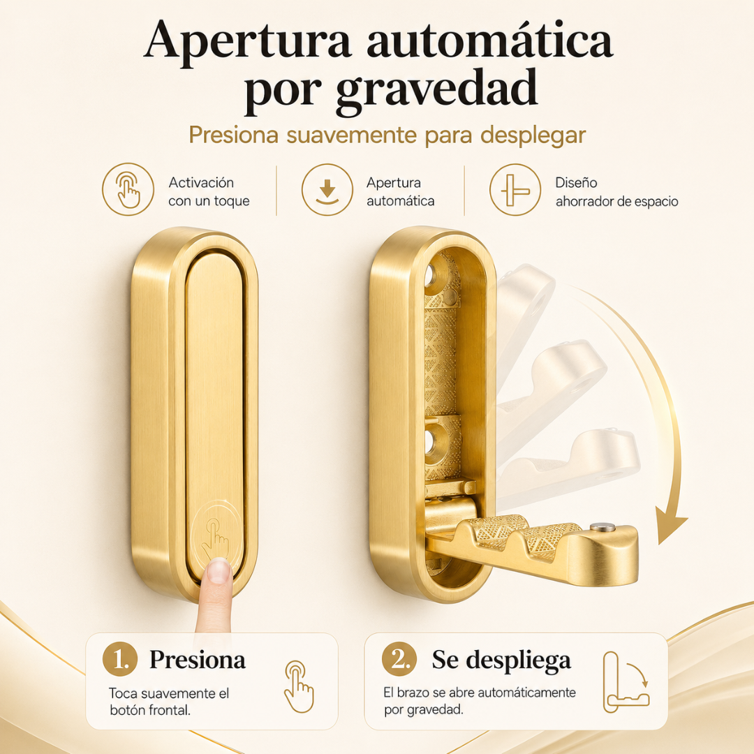 SETX 5 PERCHEROS: Organiza tu hogar con estilo dorado y cero desorden