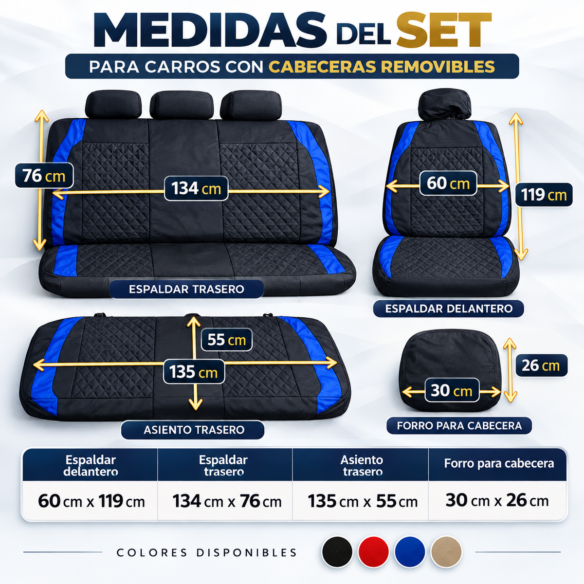 SET X 5 FORROS DE AUTO: PROTEGE TUS ASIENTOS DEL CAOS DIARIO