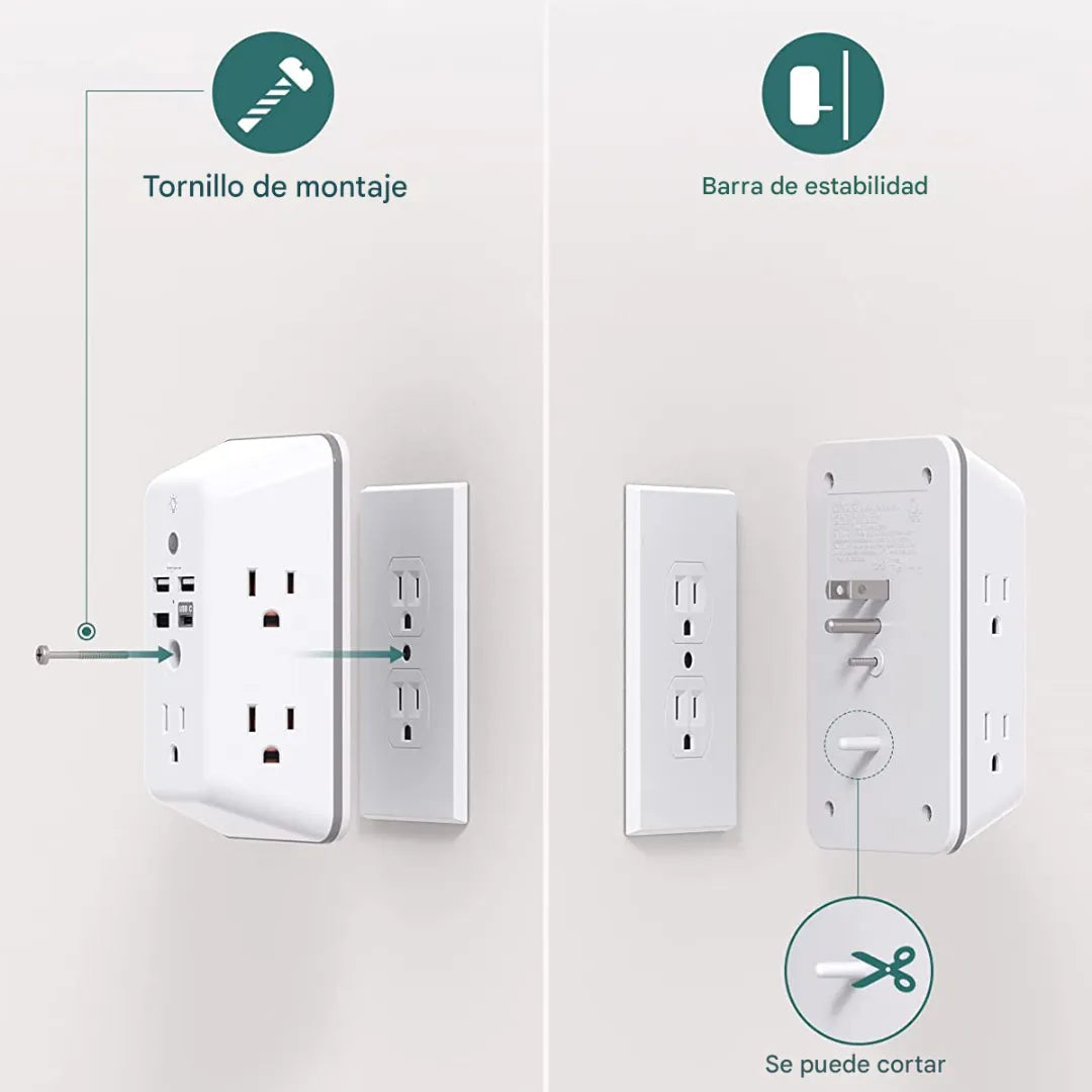 Enchufe inteligente con luz nocturna: Ordena tu espacio en segundos