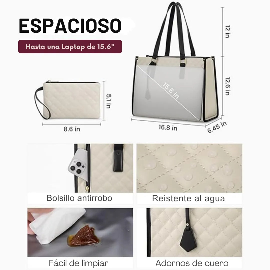Bolso multifuncional 2 en 1 de cuero