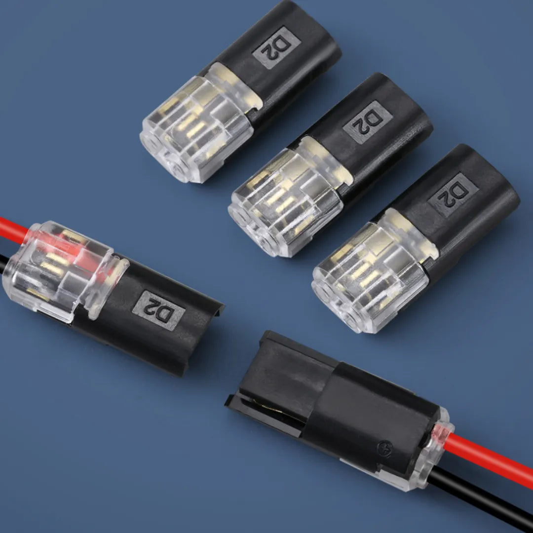 Set x10 Conectores Rápidos Doble Cable