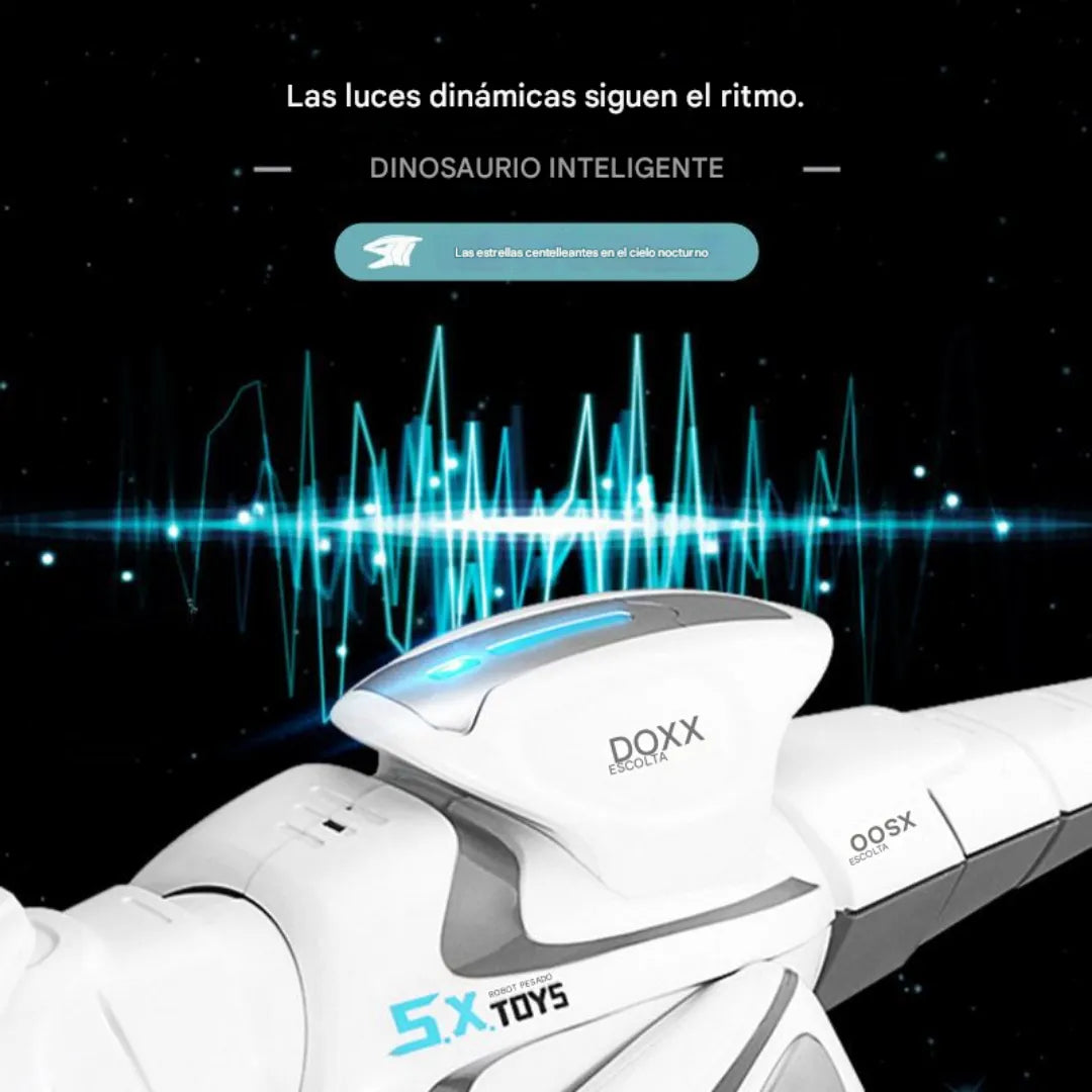 Dinosaurio robot inteligente: camina, gira y ruge como el real