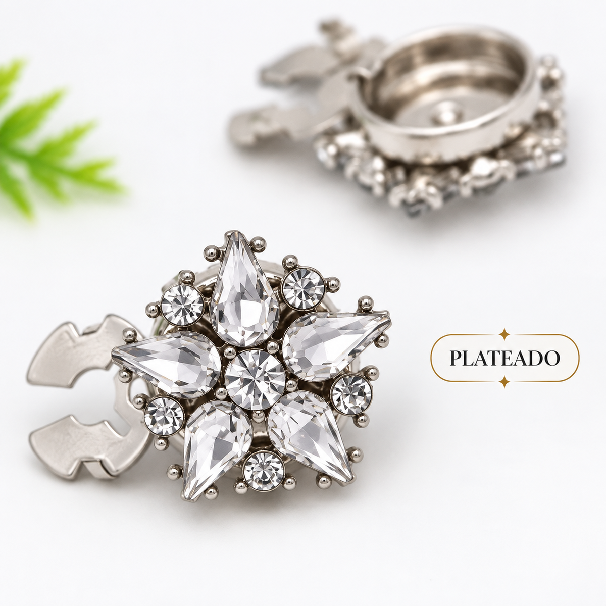 Set x5 Cubre botones Joya con Pedrería · Elegancia Instantánea