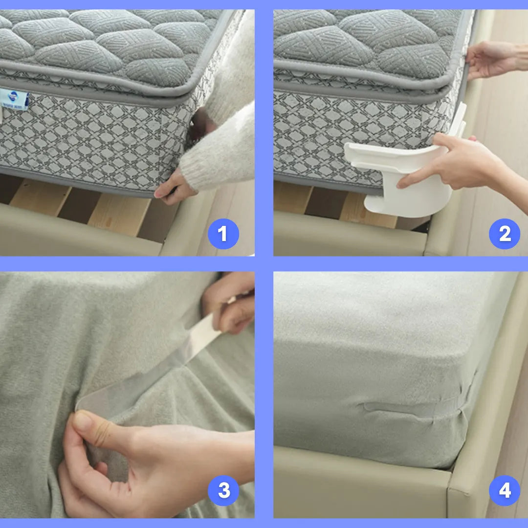 4 Unidades de Sujetadores de sábana de edredón, sujetadores de sábana invisibles multifuncionales