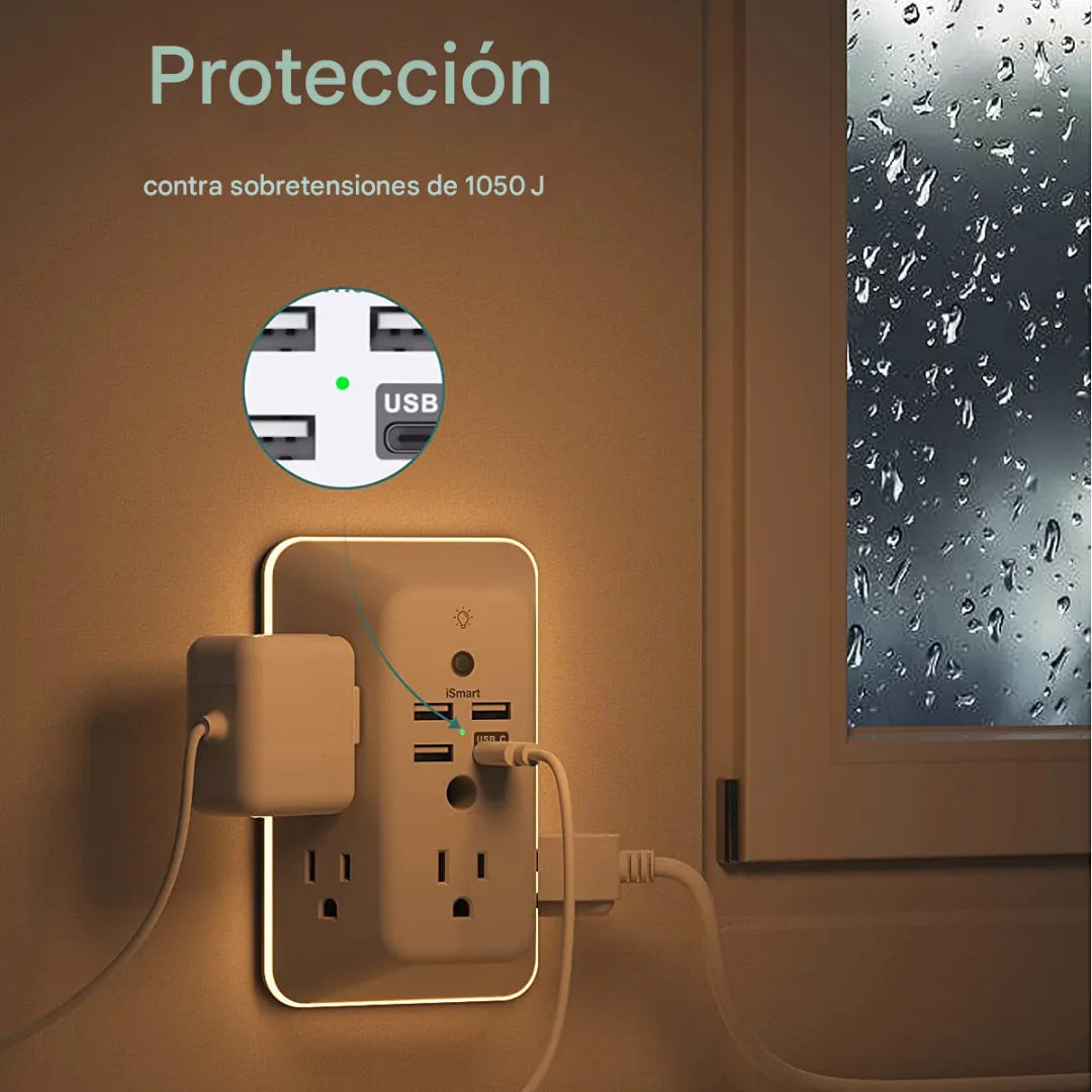 Enchufe inteligente con luz nocturna: Ordena tu espacio en segundos
