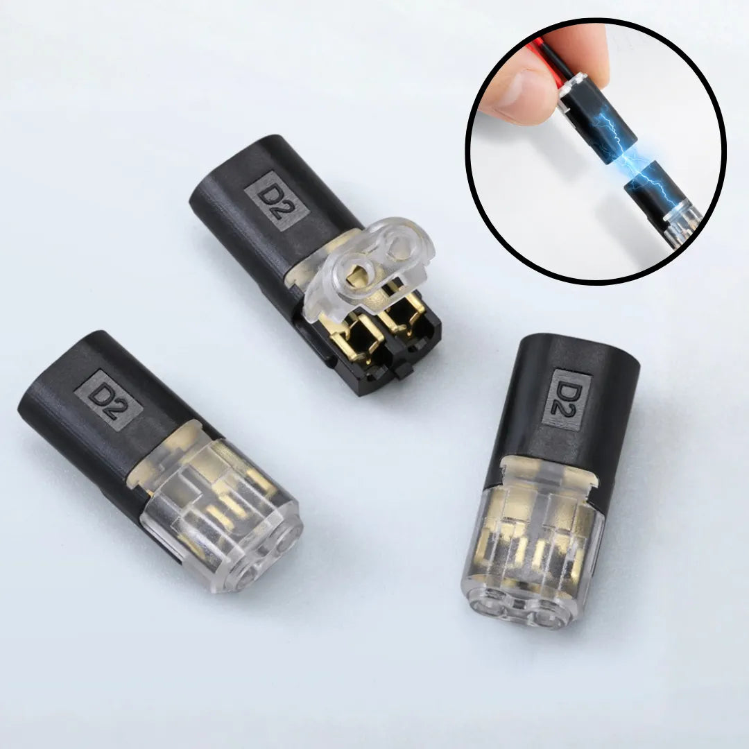 Set x10 Conectores Rápidos Doble Cable