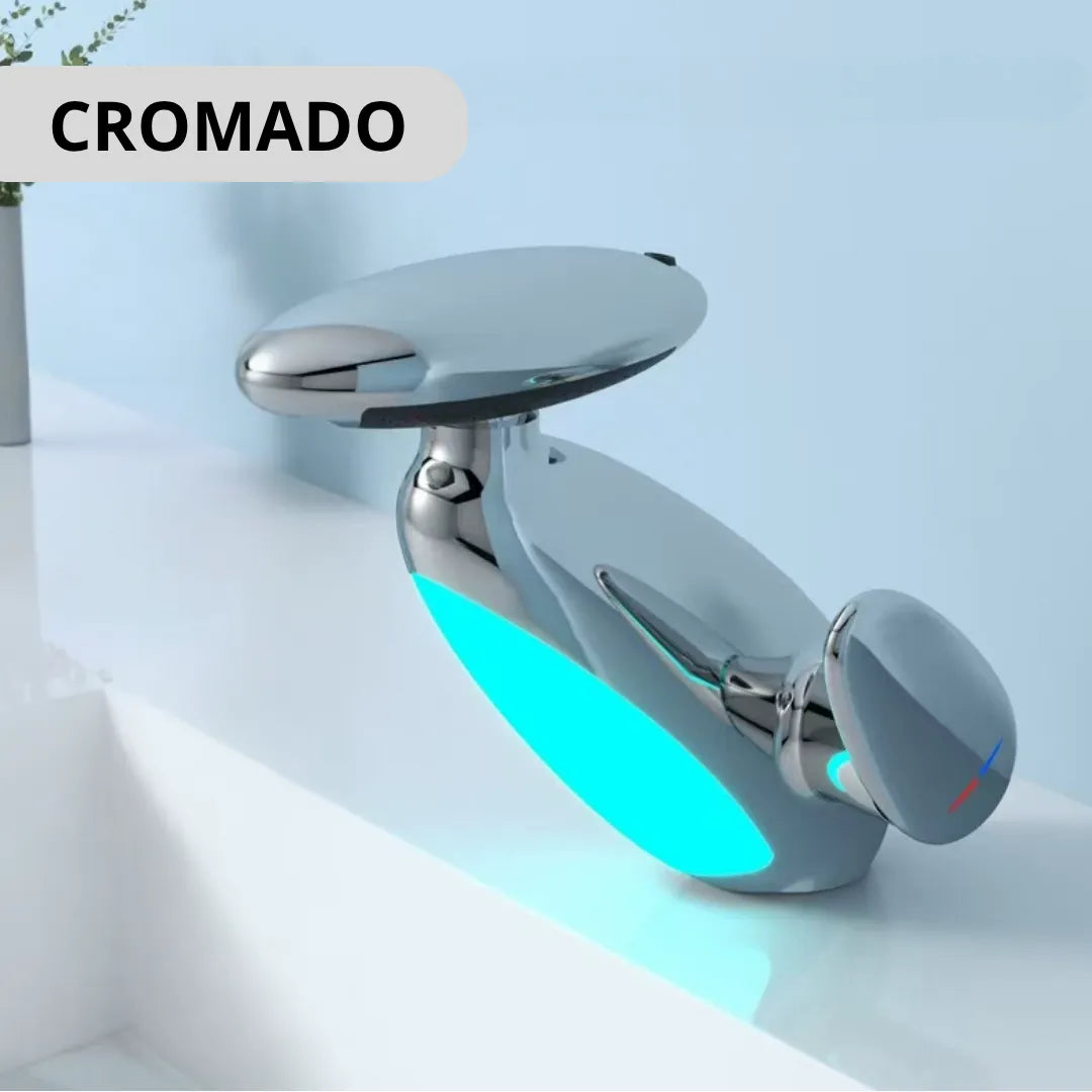 Grifo 4 en 1 multifuncional, grifo de agua caliente y fría con luz led