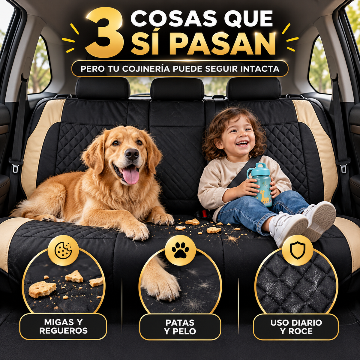 SET X 5 FORROS DE AUTO: PROTEGE TUS ASIENTOS DEL CAOS DIARIO