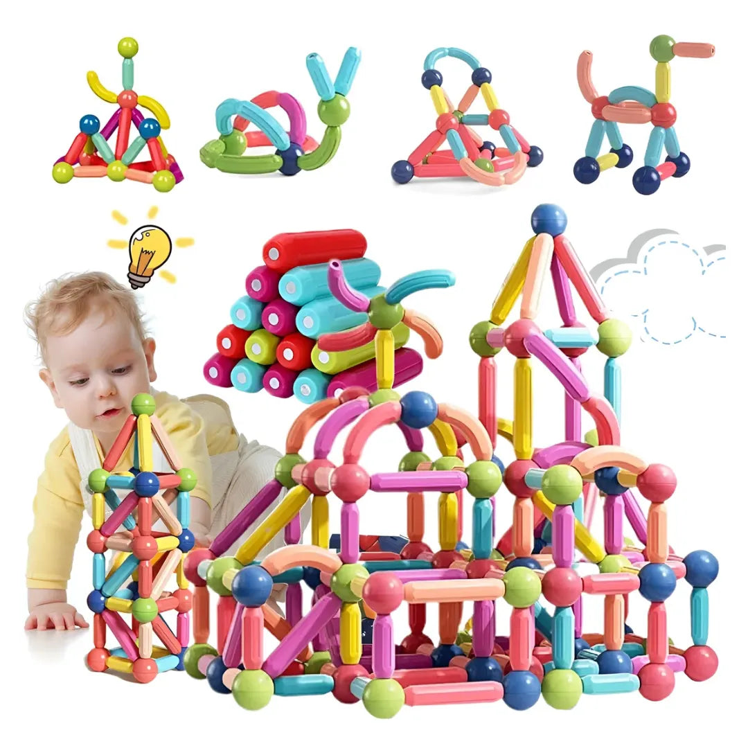 90 piezas magnéticas que despiertan su creatividad