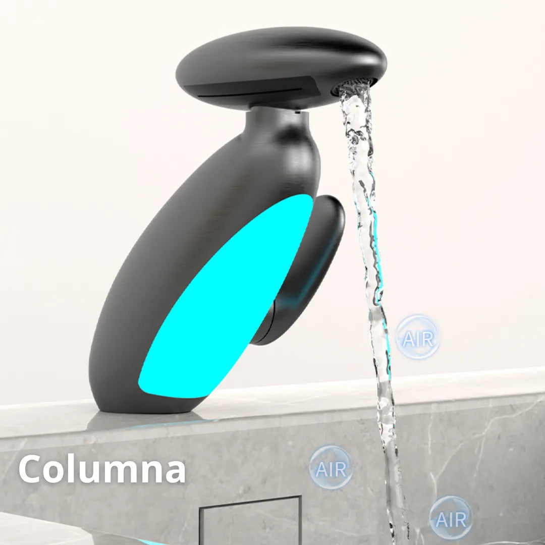 Grifo 4 en 1 multifuncional, grifo de agua caliente y fría con luz led