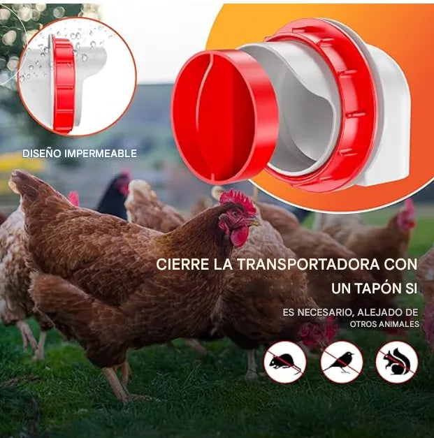 Comedero AutoFeed Anti-Desperdicio Para Aves de Corral