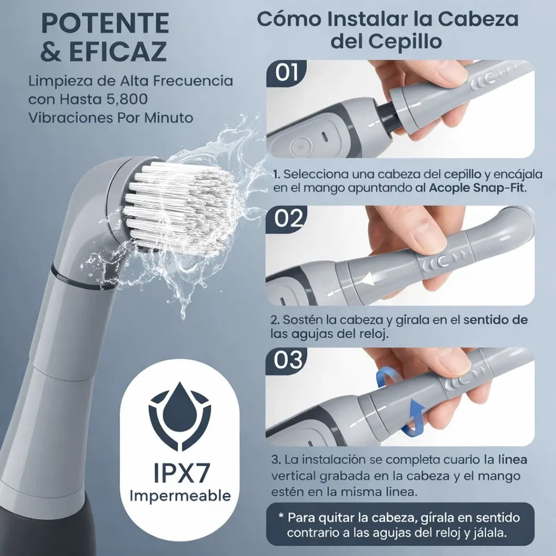 Cepillo Eléctrico 5 en 1 Lugares Difíciles
