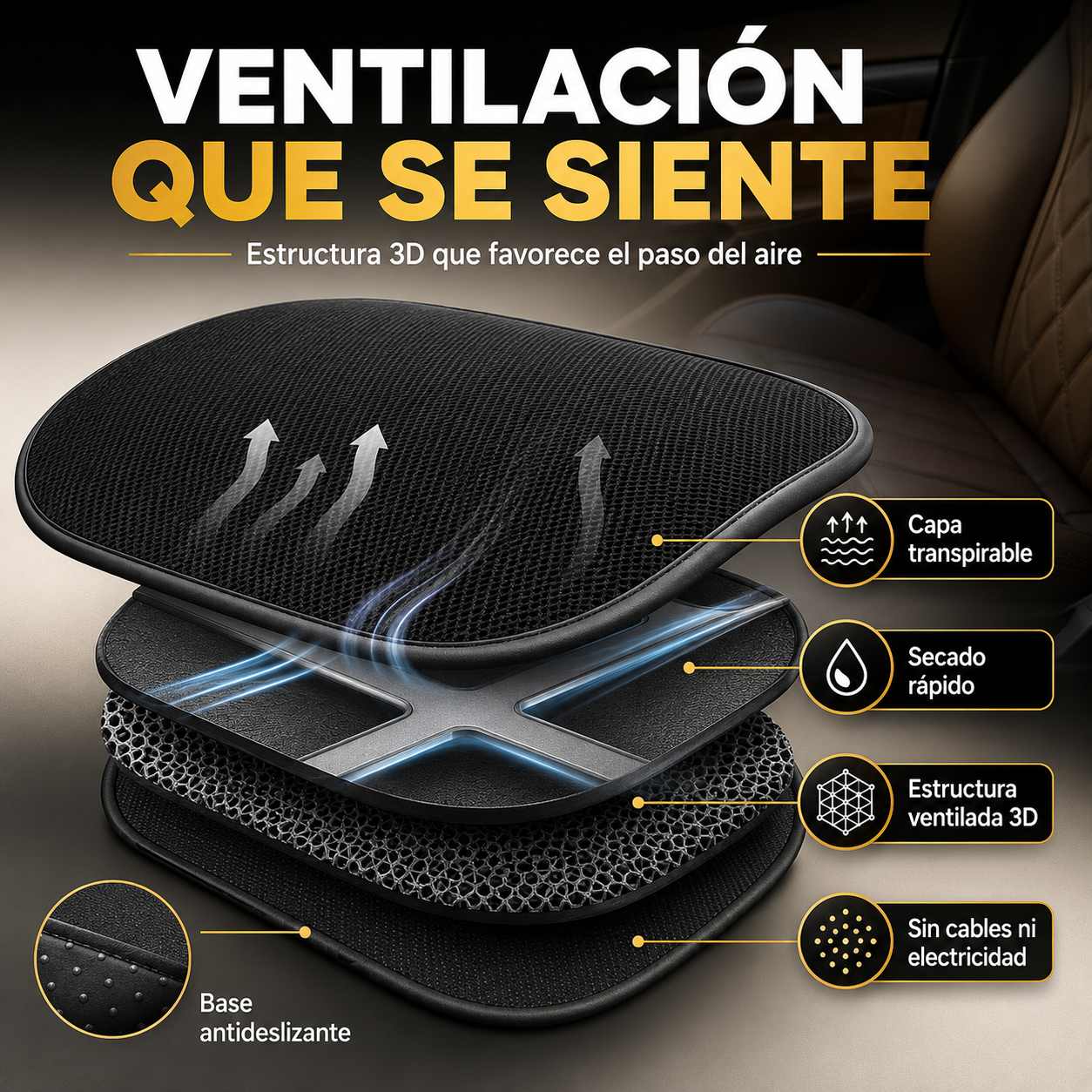 SET X 3 FORROS DE AUTO: Menos calor y humedad en cada recorrido