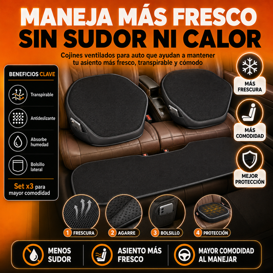 SET X 3 FORROS DE AUTO: Menos calor y humedad en cada recorrido