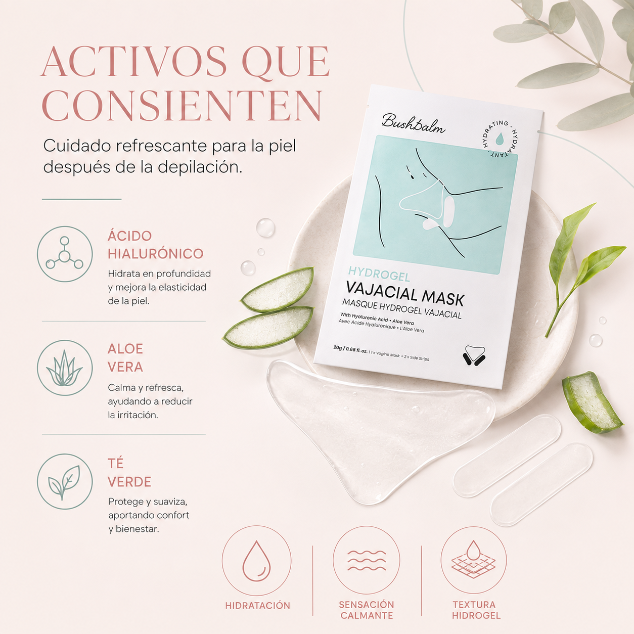 Kit x5 Mascarillas Vajaciales: hidrata y aclara tu zona del bikini.