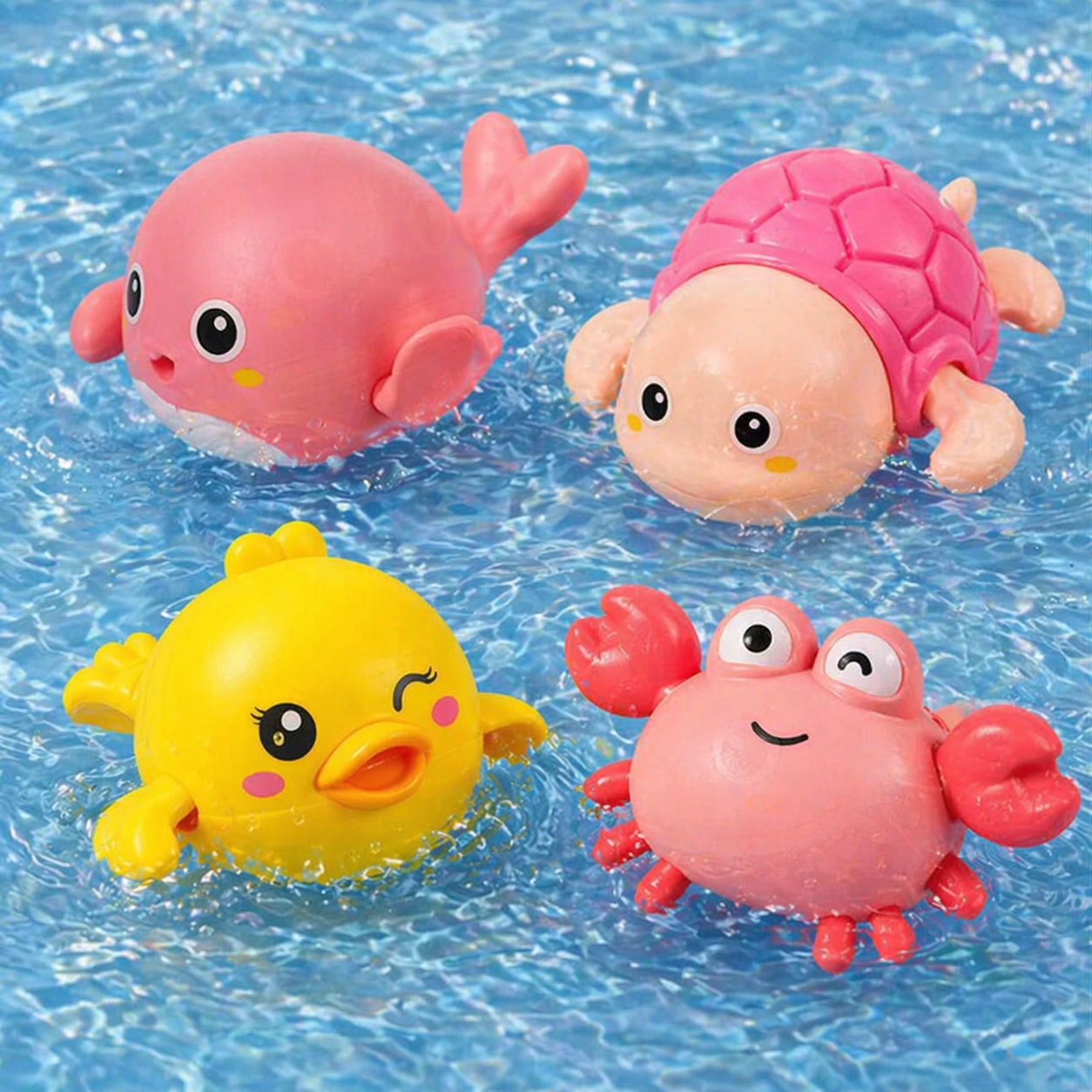 SET X 4 Amiguitos acuáticos para niños que aman jugar