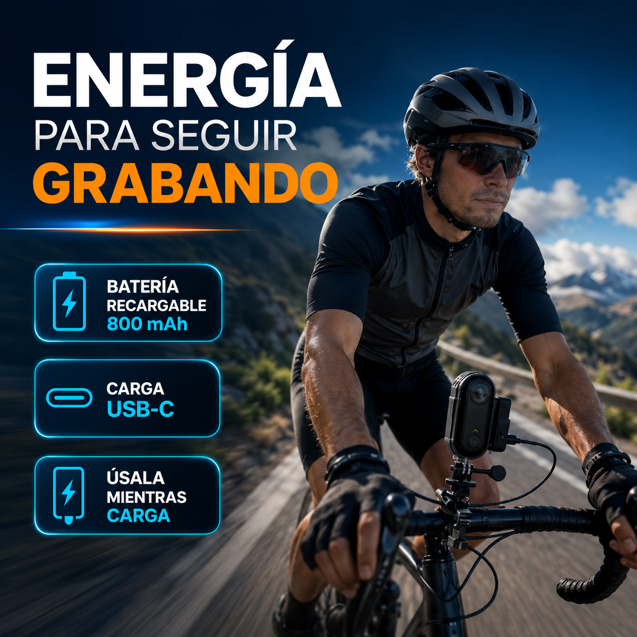 Cámara Portátil 4K con WiFi y Accesorios