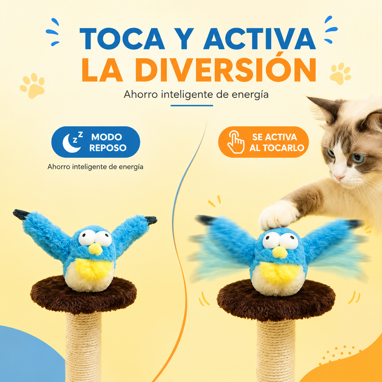Pájaro Interactivo para Gatos: despierta su instinto cazador