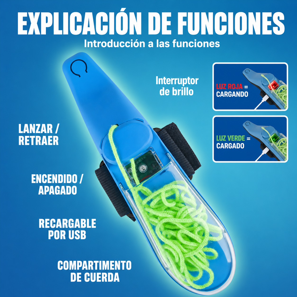 ¡ACTIVA SU MODO SUPERHÉROE Y LANZA TELARAÑAS DE LUZ!