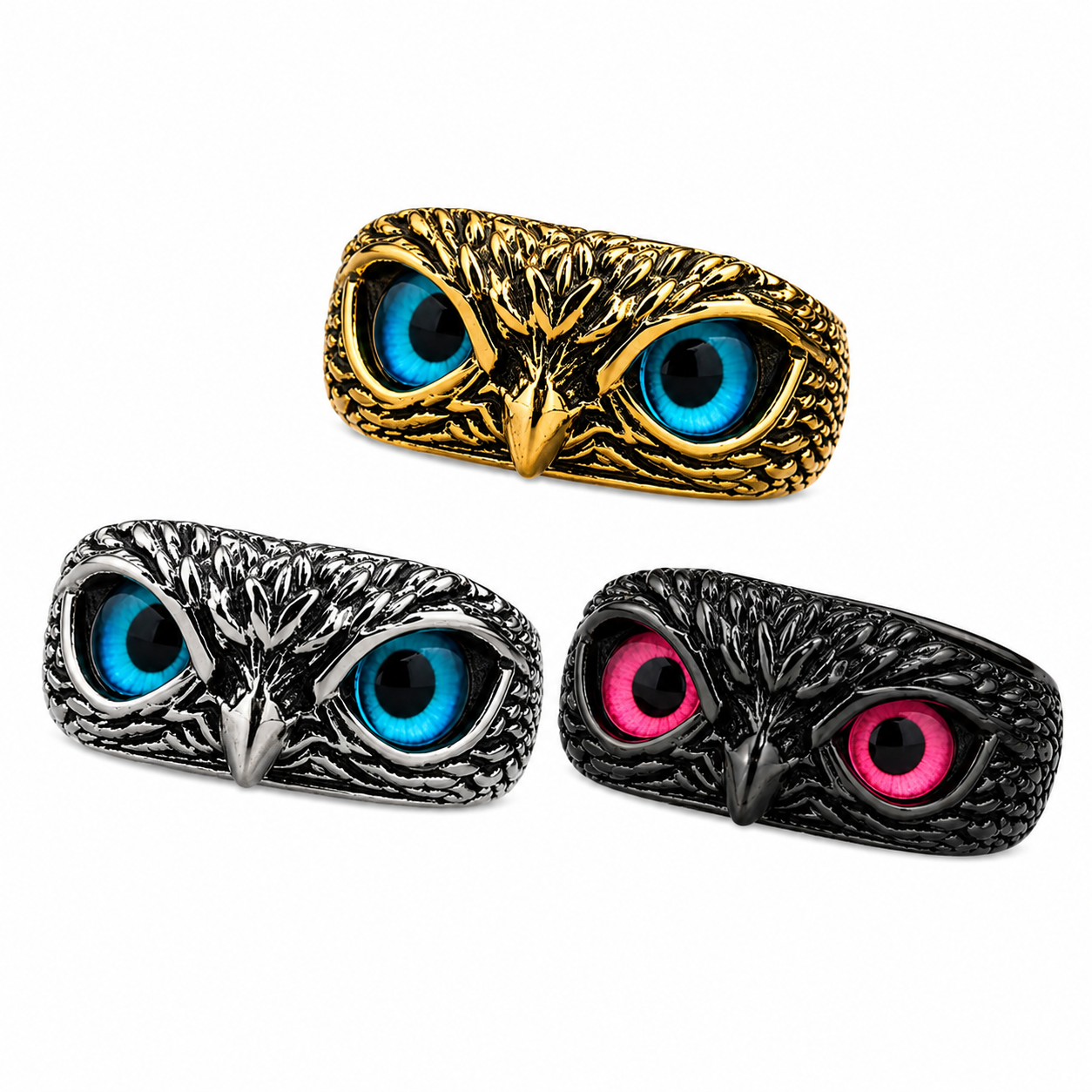 UPSELL SET X 3 ANILLOS BUHO