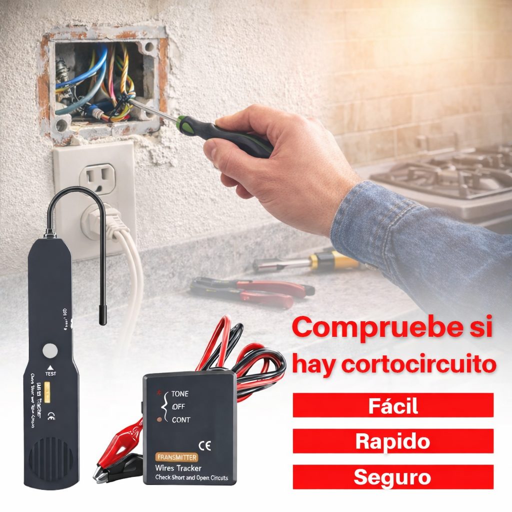 Detector de cortos, empalmes defectuosos y daños eléctricos